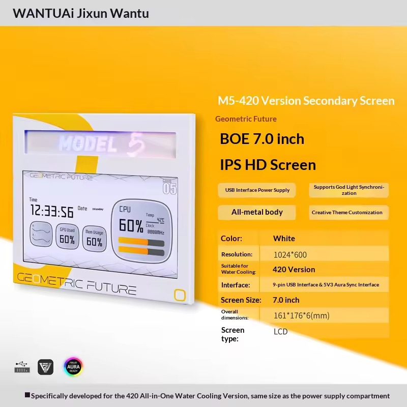 JIXUNWANTU M5 7インチ セカンドディスプレイ マグネット