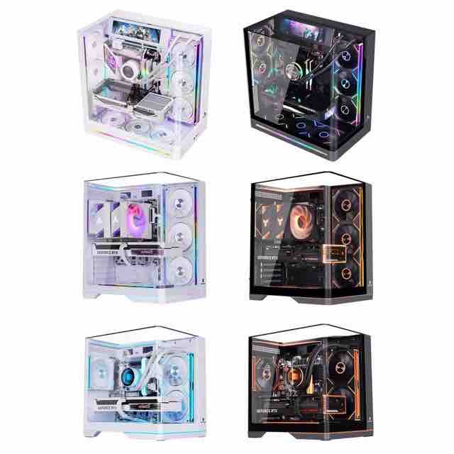 WJCOOLMAN WENJIE 一体型曲面ガラス PCケース