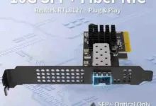 Lekuo 10G ネットワークカード RTL8127 SFP+ Optical-アリエク特価アラート