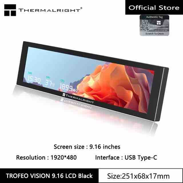 Thermalright TROFEO VISION LCD IPS スクリーン 9.16インチ 1920x480
