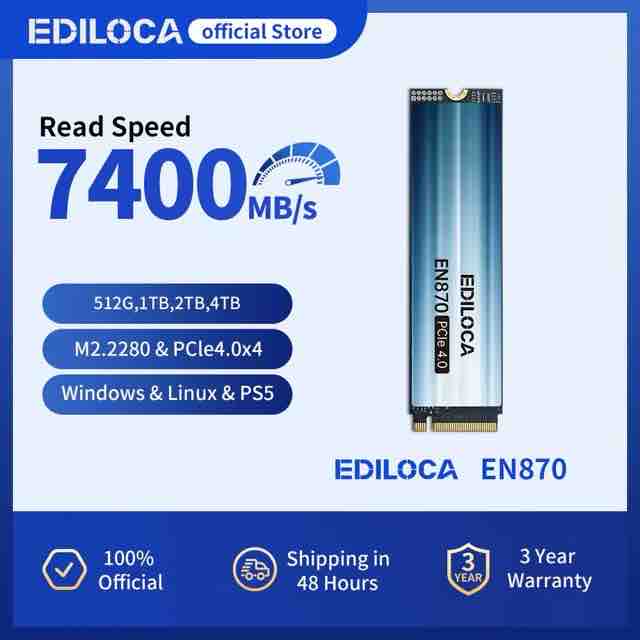 Ediloca EN870 1TB SSD 7400MB/s NVMe M.2 2280