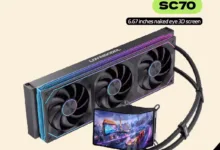 LOVINGCOOL SC70 360 簡易水冷 6.67インチ 曲面モニター付き-アリエク特価アラート