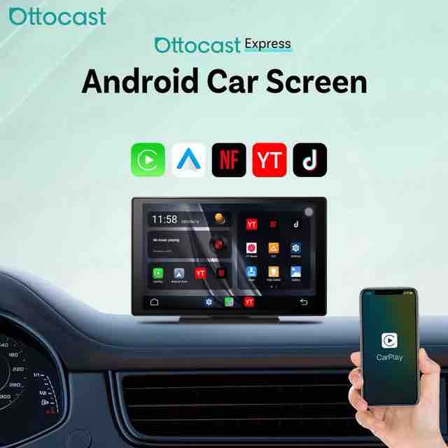 Ottocast Express Androidカータッチスクリーン 9インチ CarPlay Android Auto