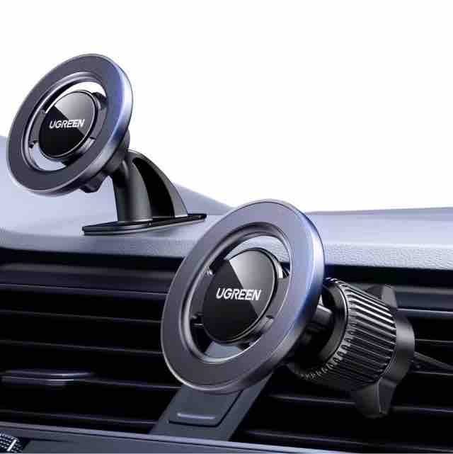 UGREEN マグネット式 車載スマホホルダー 2 IN 1