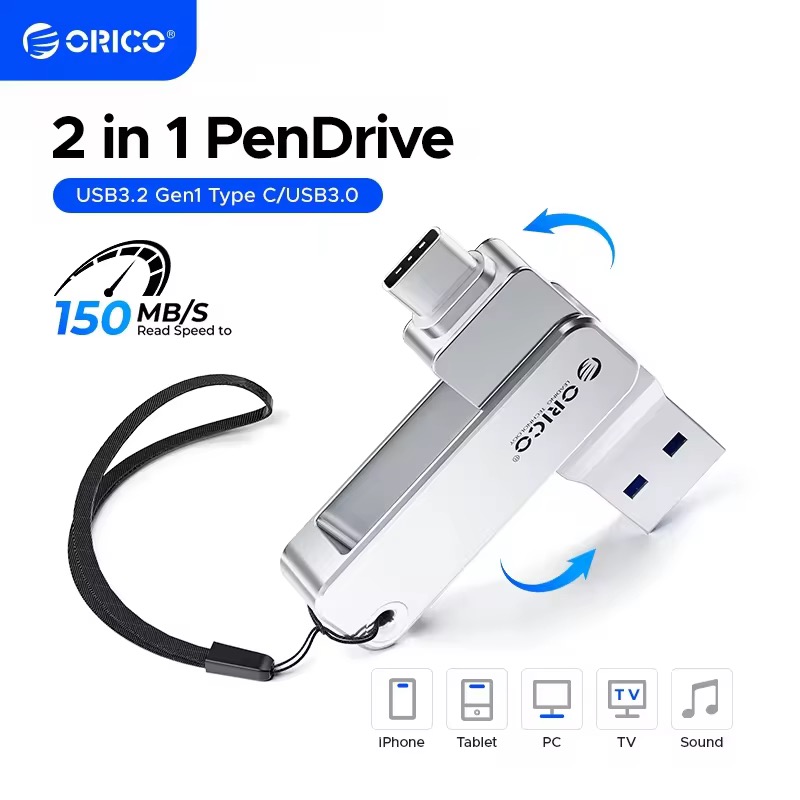 ORICO 2 in 1 デュアルフラッシュドライブ 32GB