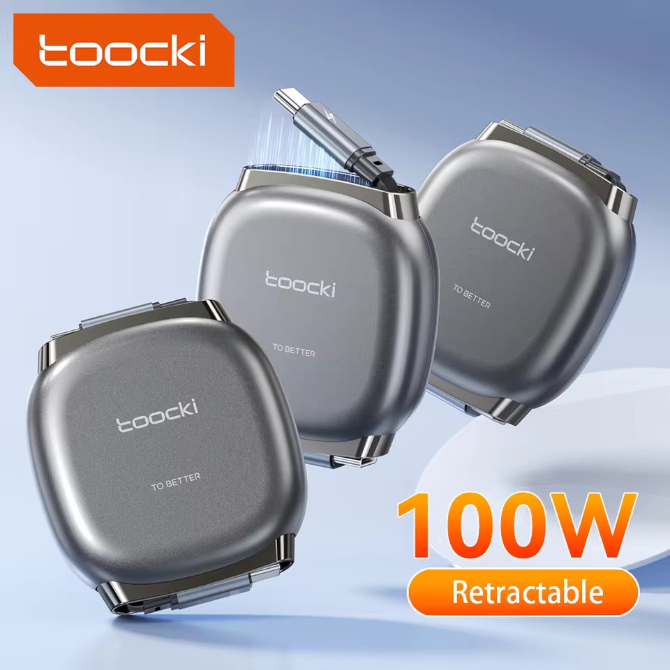 Toocki USB-C 100W 巻取り式ケーブル 2pcs