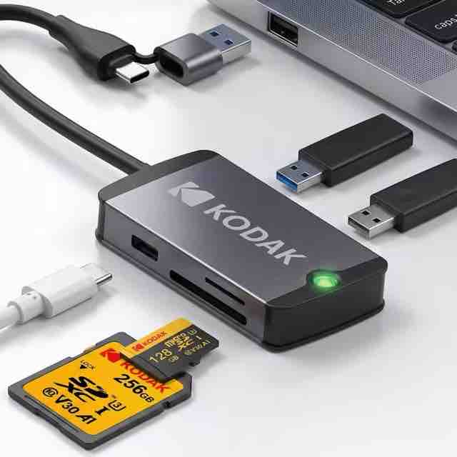 KODAK USB Type-C ハブ microSDカードリーダー付き