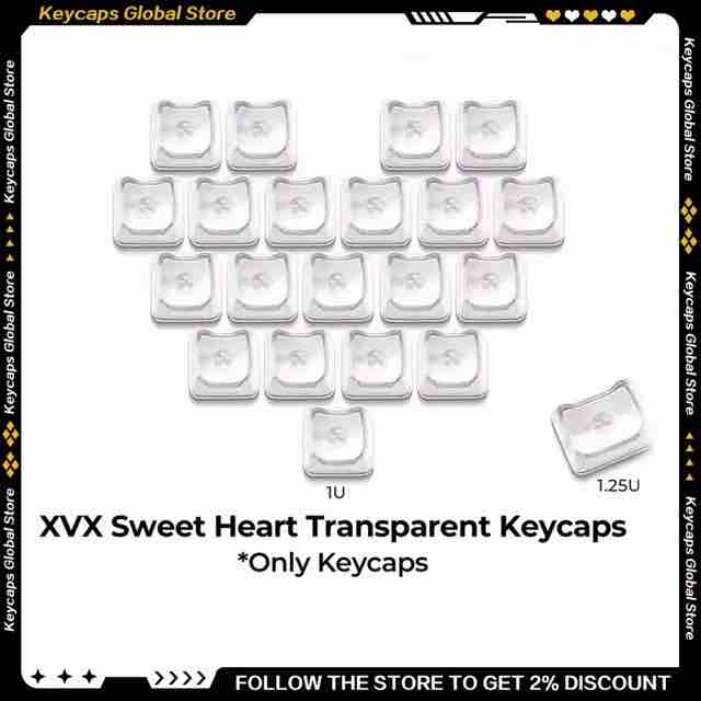 XVX キーキャップ 透明 MAOプロファイル 21キー