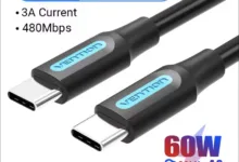 Vention USB Type-C 0.5m 60W-アリエク特価アラート