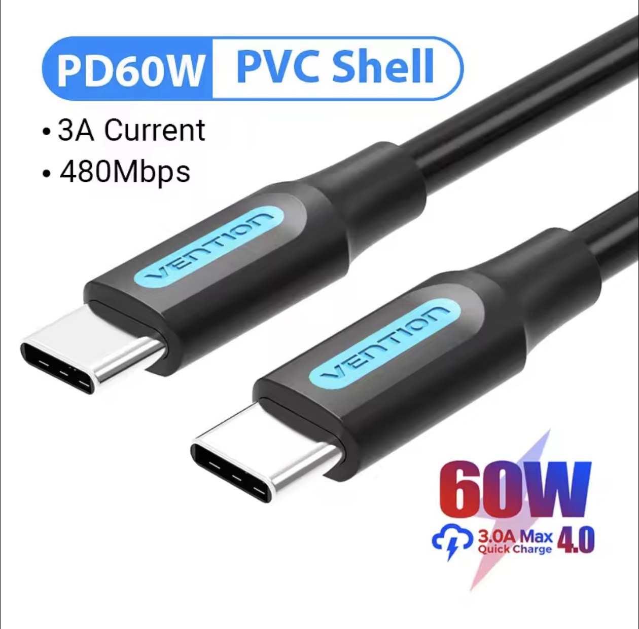 Vention USB Type-C 0.5m 60W