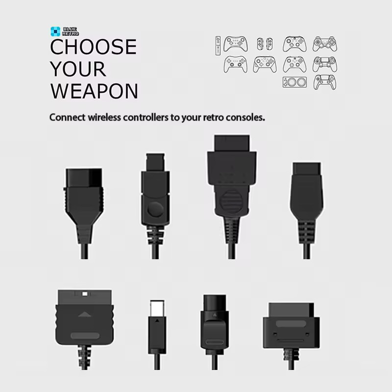 BlueRetro Core コントローラ変換アダプタ PS2/GC/N64など