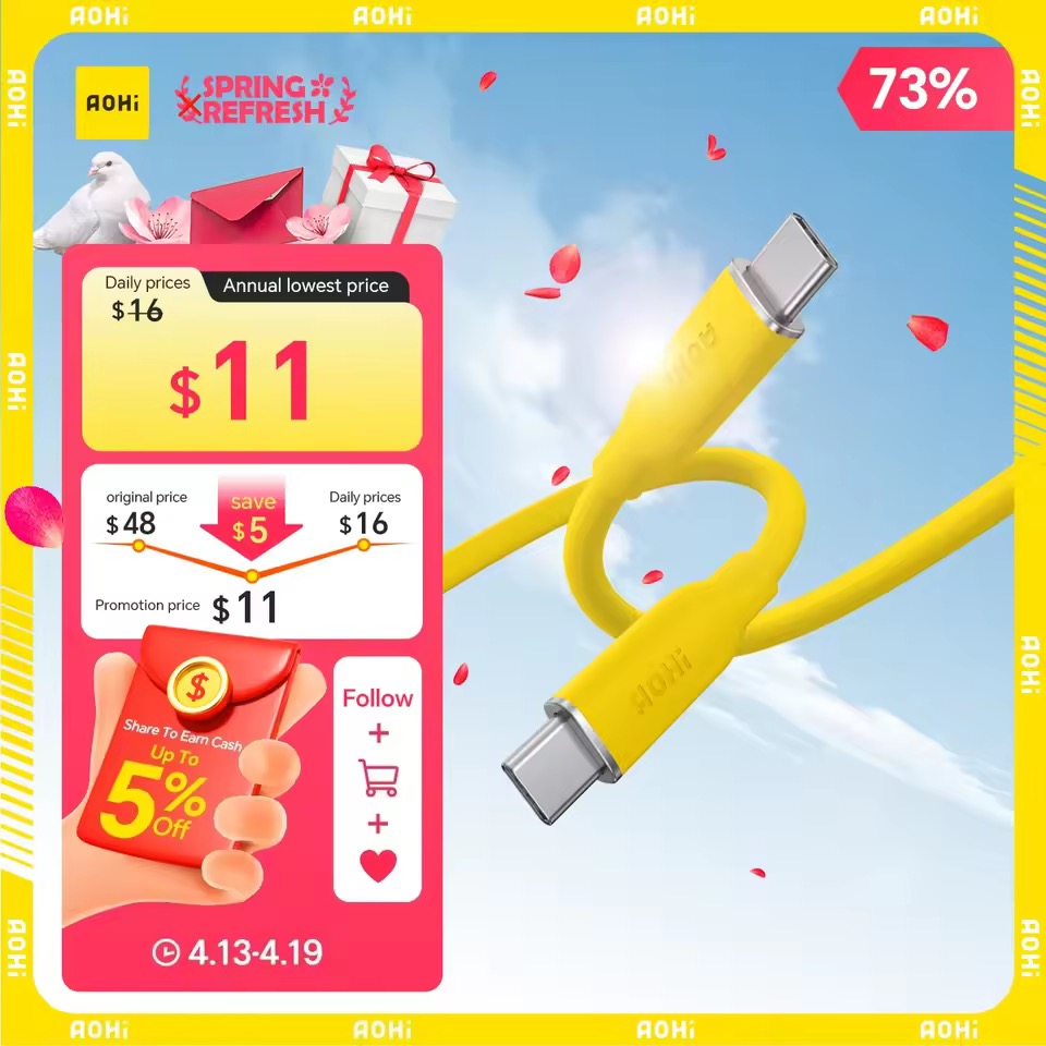 AOHI 140W PD 3.1 USB C ケーブル 1m