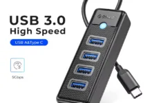【¥7】ORICO USB ハブ 4ポート ブラック-アリエク特価アラート