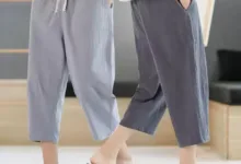 【¥662】メンズ夏用アイスシルク七分丈パンツ Mサイズのみ-アリエク特価アラート