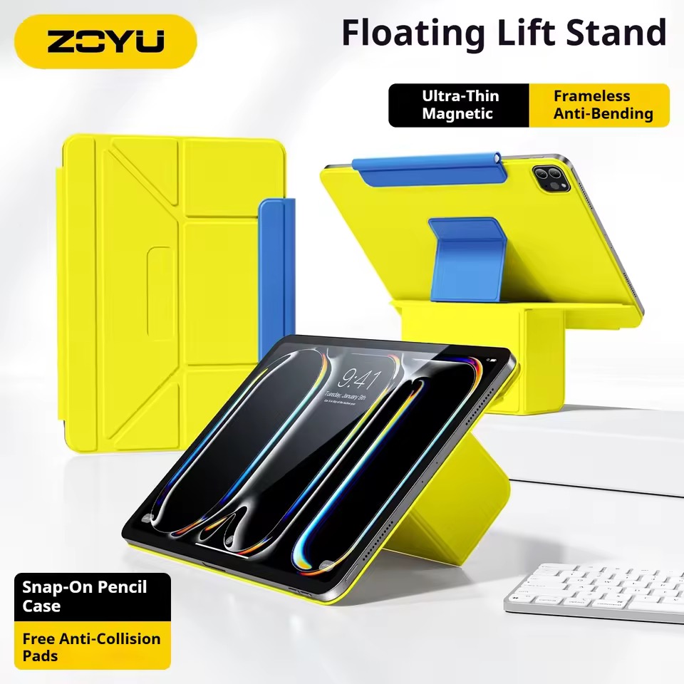 ZOYU iPad ケース フローティングサポートマグネット式