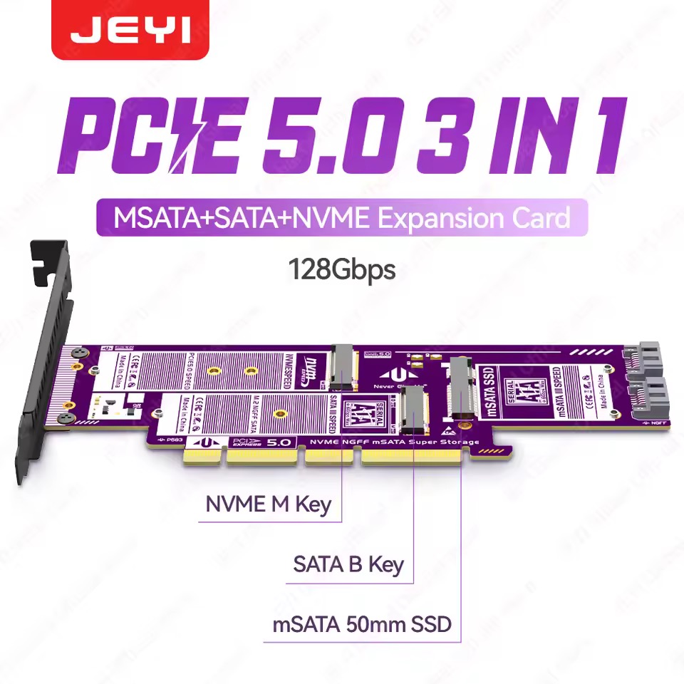 JEYI M.2 NVME to PCIE / SATA / MSATA P583