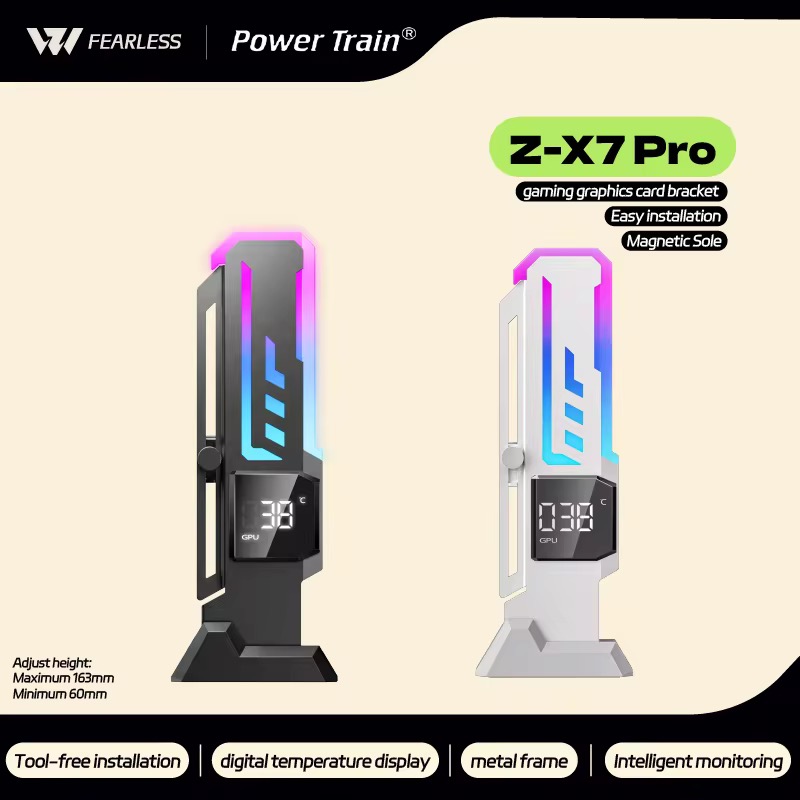 POWER TRAIN Z-X7 グラボスタンド 温度表示