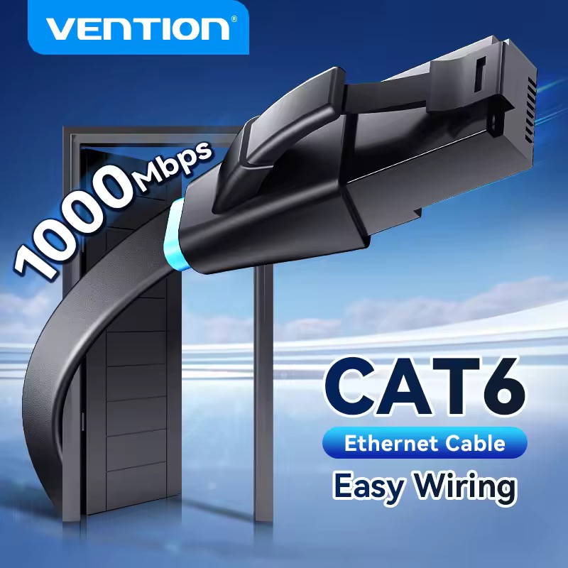 Vention Cat6 イーサネットフラットケーブル 2mx2
