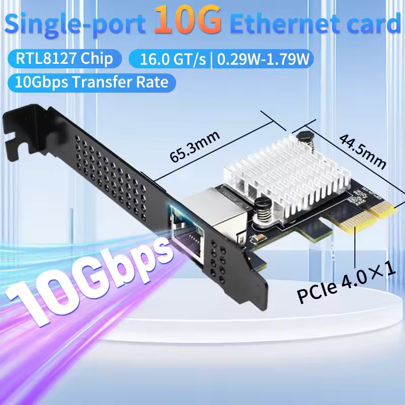 Lekuo 10Gbps ネットワークカード RJ45 PCIEx1 Gen4