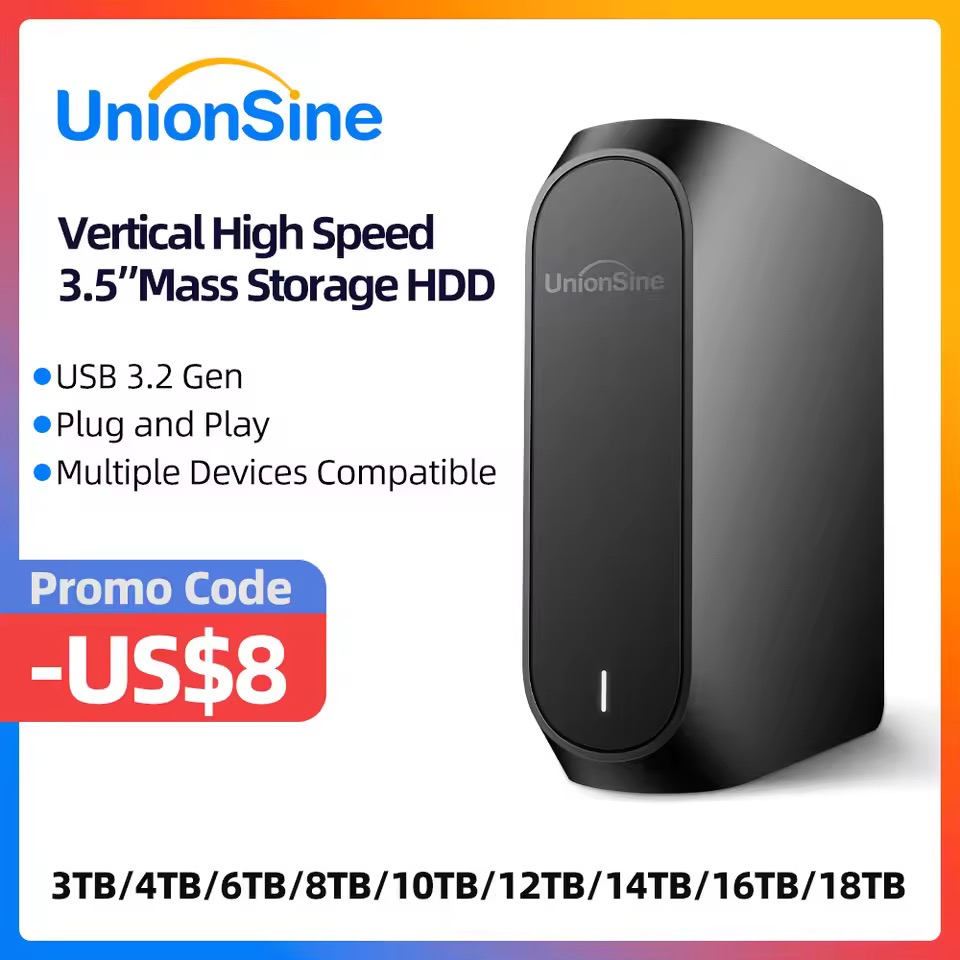 UnionSine 外付けHDD 10TB
