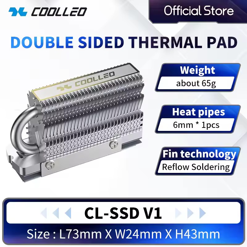 COOLLEO HR-09 M.2 2280 SSD ヒートシンク