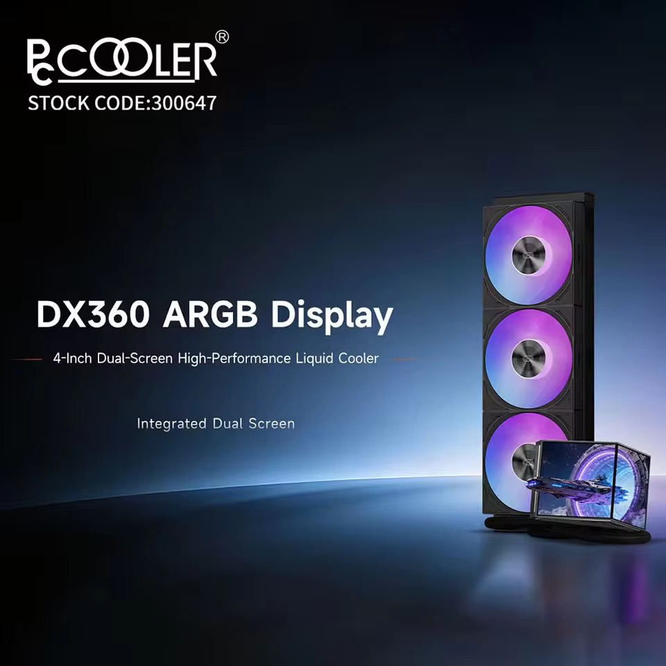 PCCOOLER DX360 ARGB ディスプレイ付き 簡易水冷