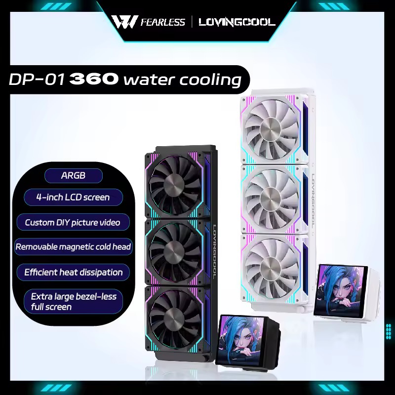 LOVINGCOOL DP-01 360 水冷クーラー 4.0インチモニター付き