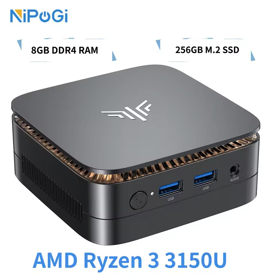NiPoGi ミニPC AMD Ryzen 3 3150U DDR4 8GB SSD 256GB