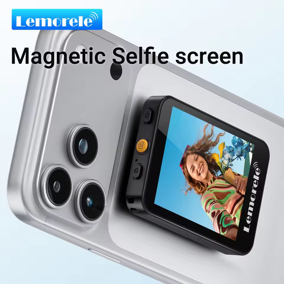 Lemorele ワイヤレス磁気式 スマホ背面カメラセルフィースクリーン