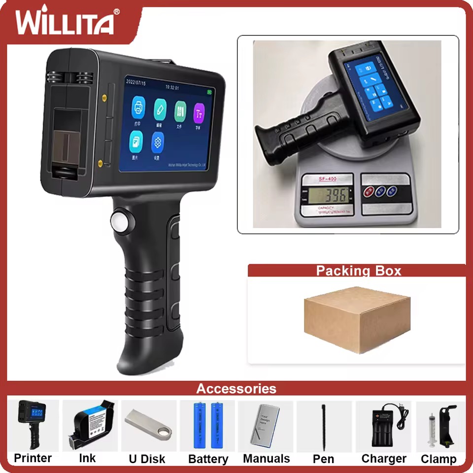 WILLITA ハンドヘルドインクジェットプリンター インク付き