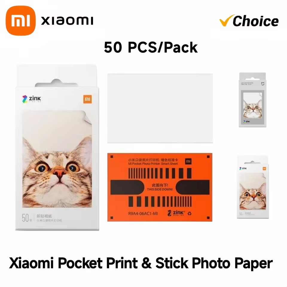 Xiaomi ZINKポケットフォトペーパー 3インチ Mi Pocket Printer 1S用 50枚入り