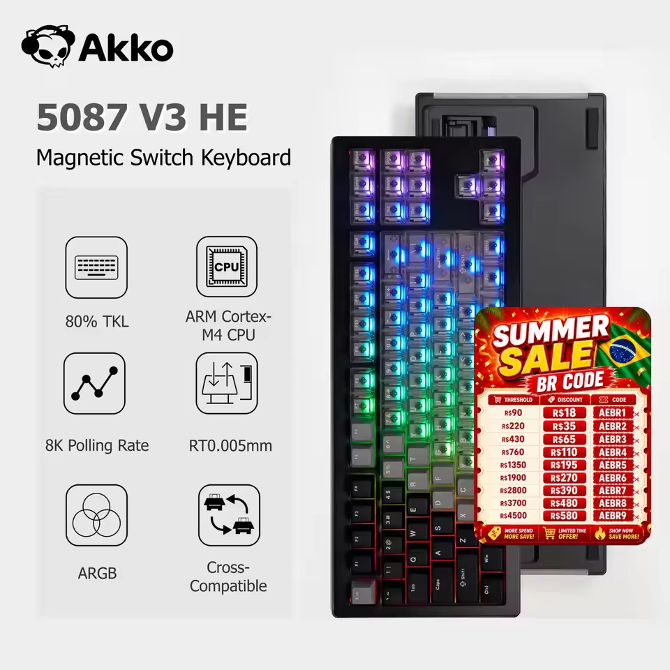 Akko 5087 V3 HE キーボード 80% 有線 RT0.005