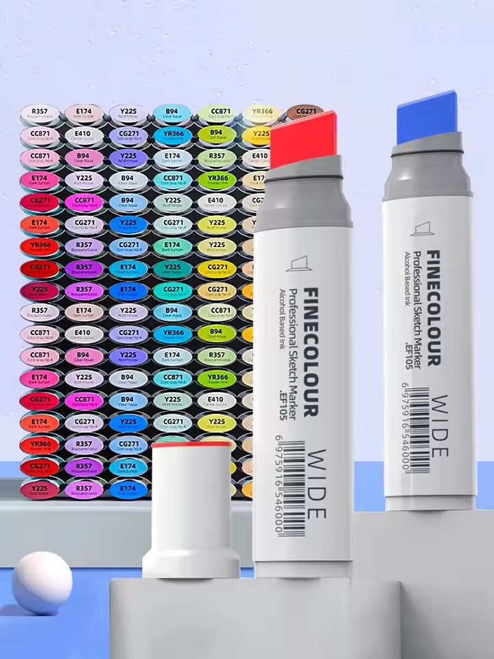【特別割引】 Finecolour ビッグヘッドマーカー ダークセット 12色
