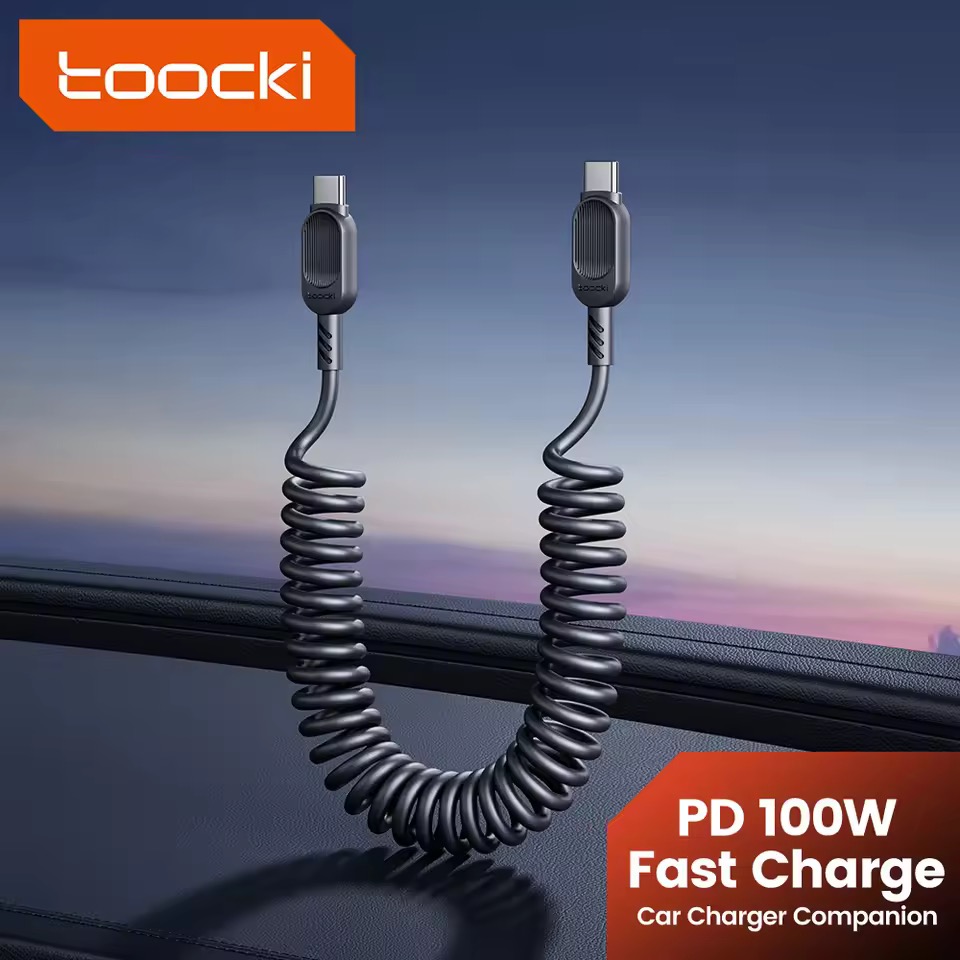 Toocki USB Type-Cケーブル スプリング 1.8m 100W x3