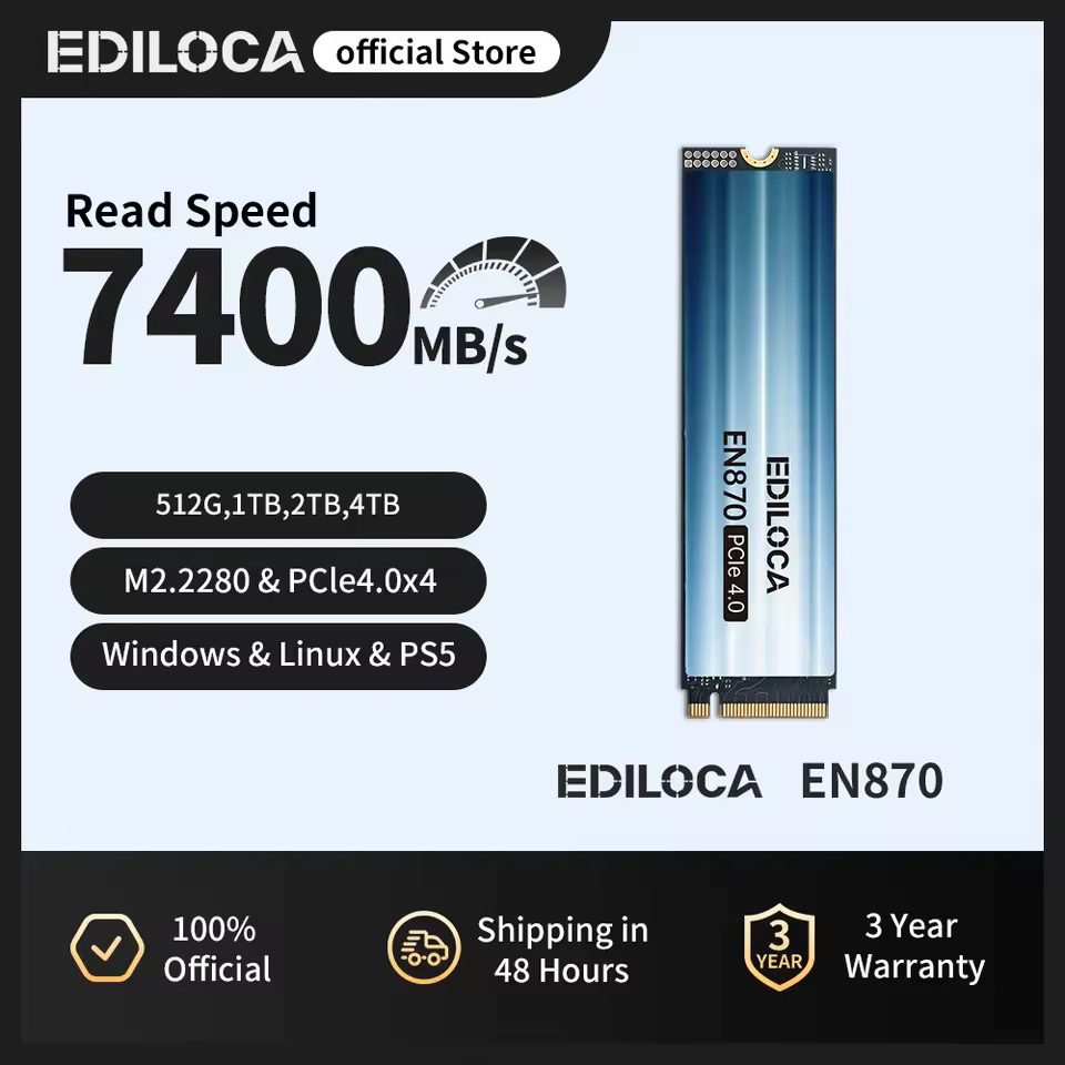 Ediloca EN870 1TB M.2 2280 SSD 7400MB/s