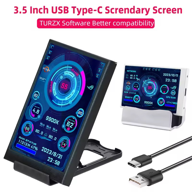 3.5インチ セカンダリスクリーン Type-C 内部ピン 320x480 IPS