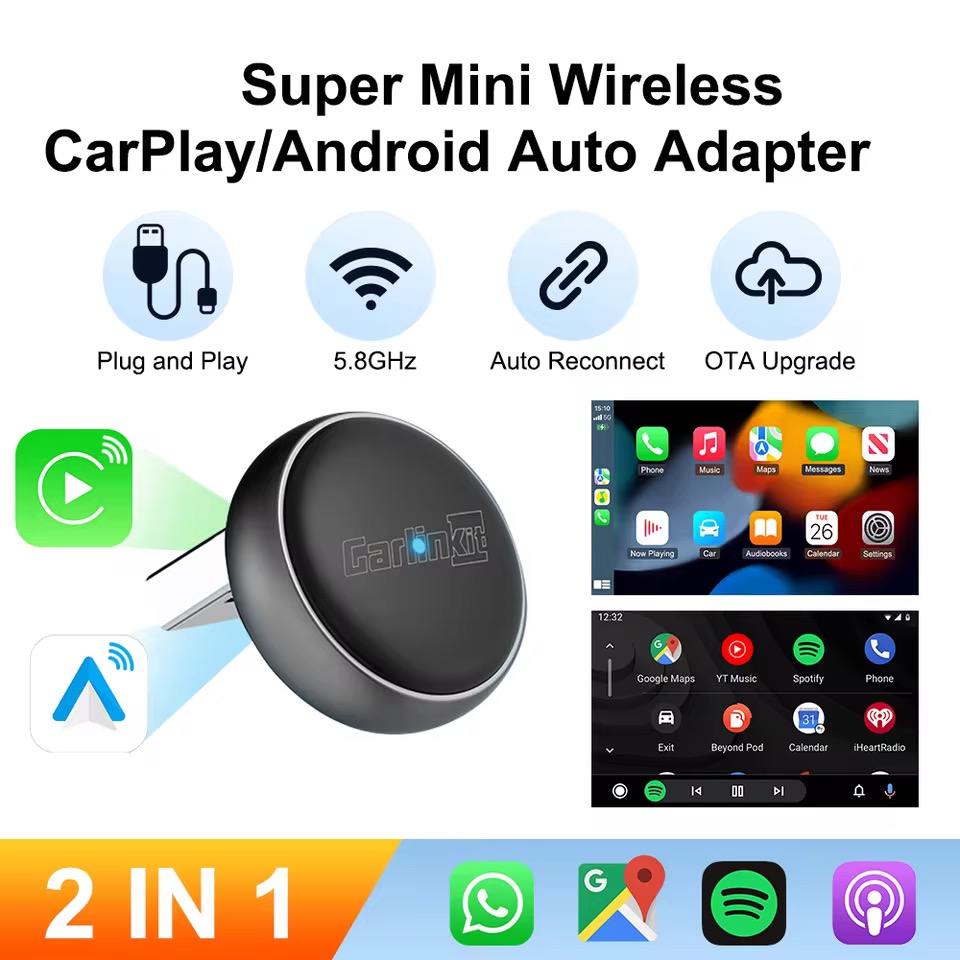 Carlinkit Mini Ultra 3 ワイヤレスCarPlayアダプター