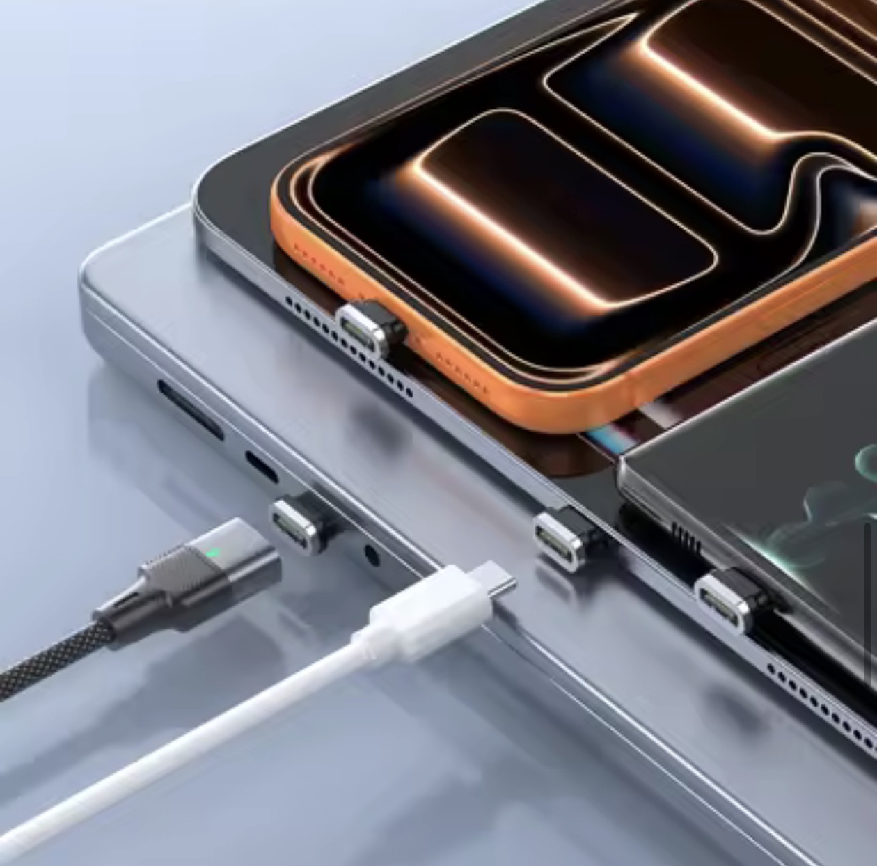 USB Type-C 2 in 1 マグネット ケーブル ダイレクト接続対応