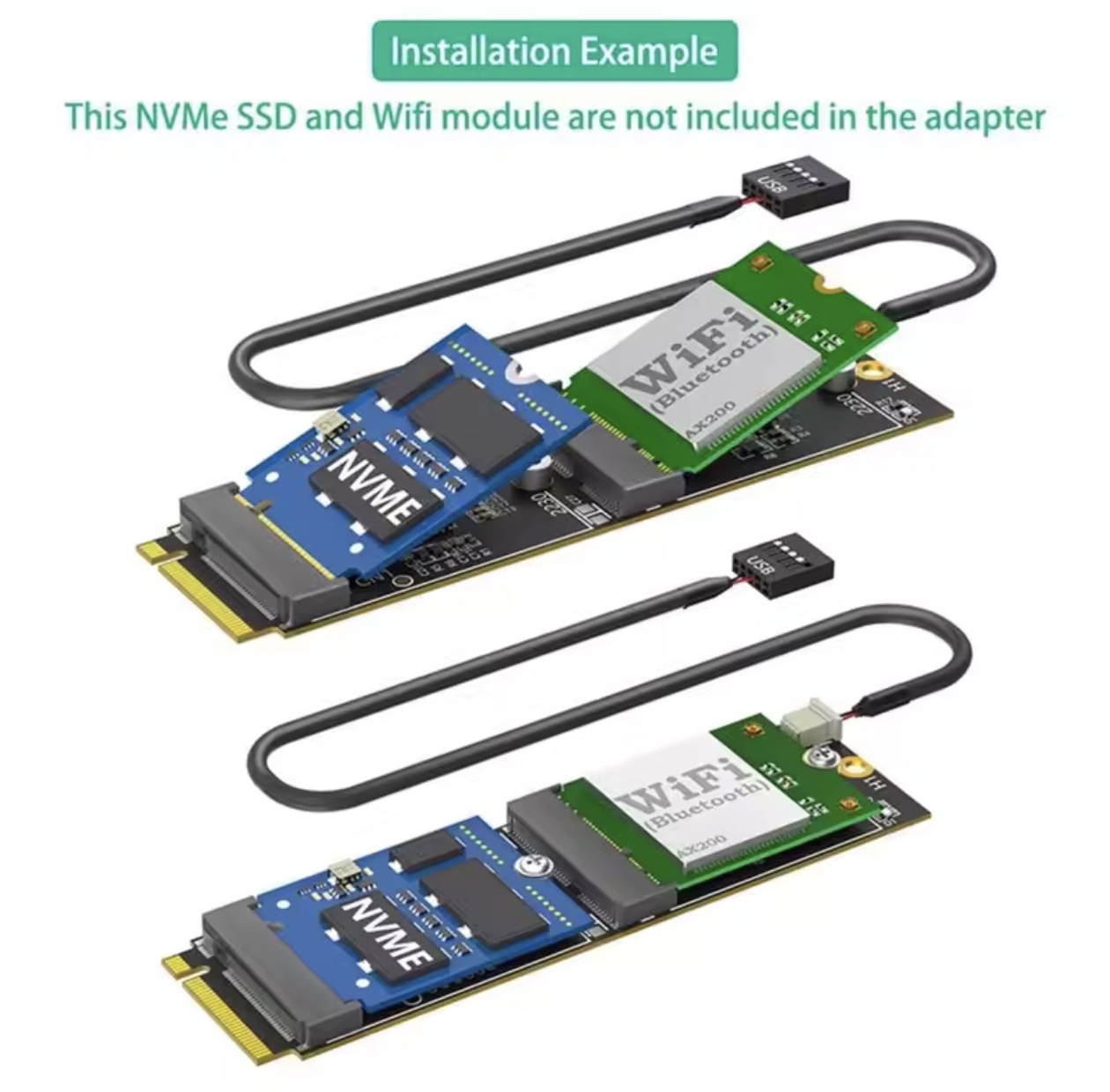 RGEEK M.2 NVMe - デュアルM.2アダプターカード